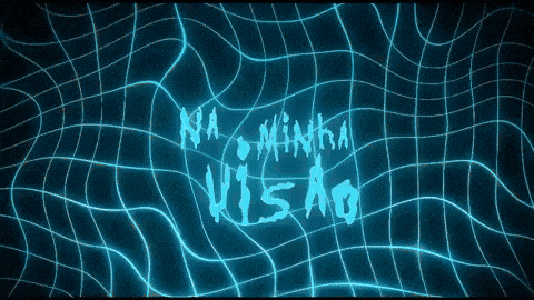 a blue background with the words na minha visão written in white