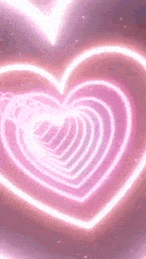a pink heart shaped tunnel with a purple background .