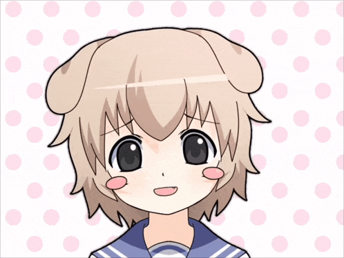 a girl with a dog 's ears on her head