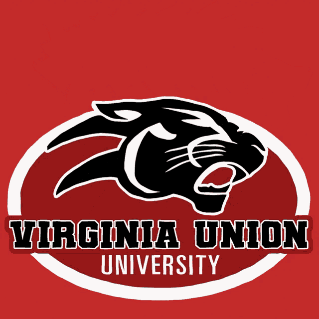 a logo for virginia union university with a panther on it