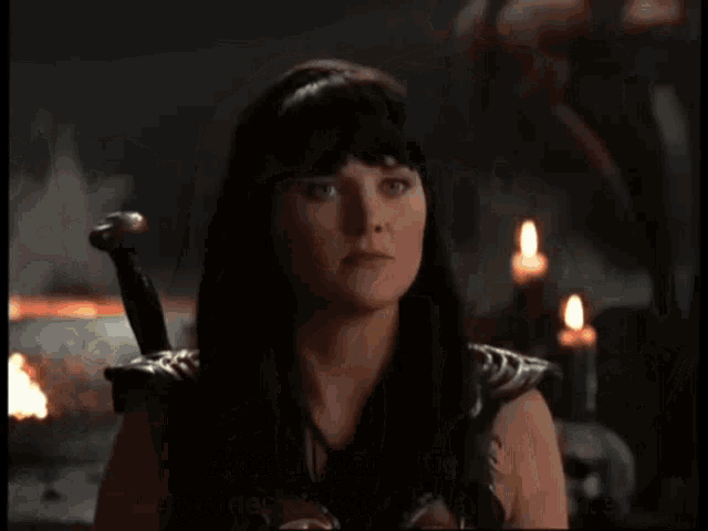 a woman holding a sword with the words hey don 't feel bad below her
