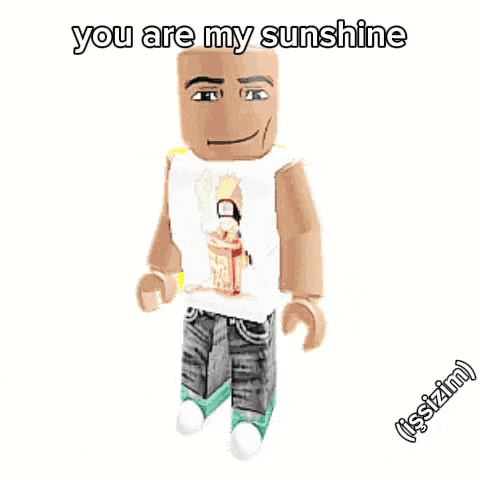 a cartoon character says " you are my sunshine " while standing next to two other characters