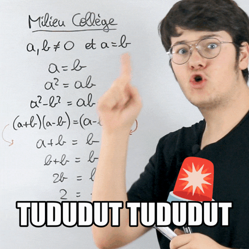 a man is pointing at a math problem on a whiteboard that says millien college on it