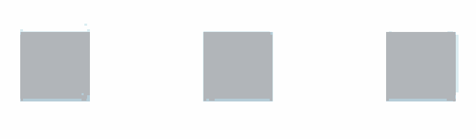 a blue rectangle is surrounded by three gray squares .