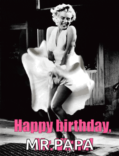 a birthday card with a picture of marilyn monroe