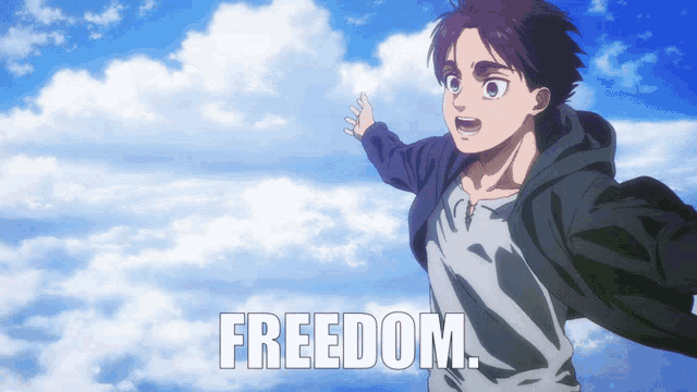 Aot Freedom GIF - Aot Freedom Eren Yeager GIFs