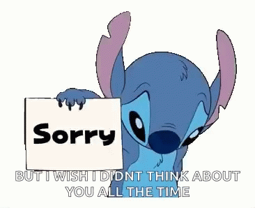 Stitch I Wish I Didnt Think About You All The Time GIF - Stitch I Wish I Didnt Think About You All The Time Thinking Of You GIFs