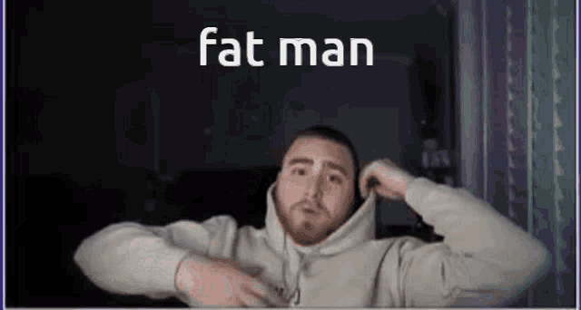 Fat Man Hoodie GIF - Fat Man Hoodie Jacket GIFs
