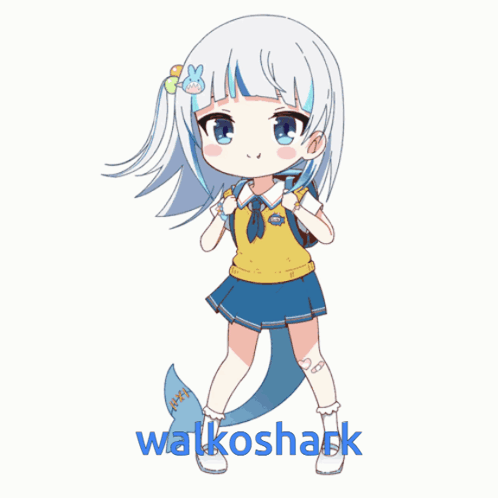 Walkoshark Gawrgura GIF - Walkoshark Walko Shark GIFs