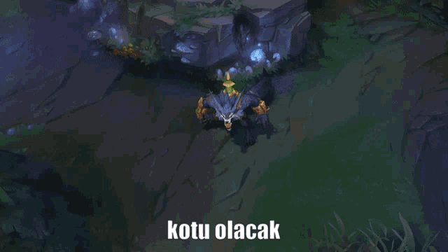 a picture of a video game character with the words " kotu olacak " written below it