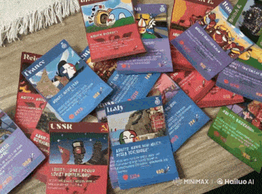 a bunch of cards on a table including one that says france