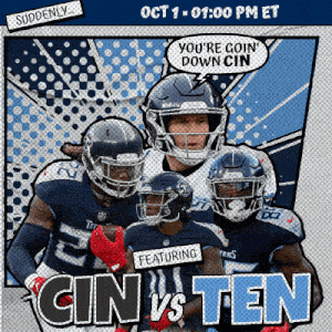 an advertisement for a football game between the titans and tennessee titans