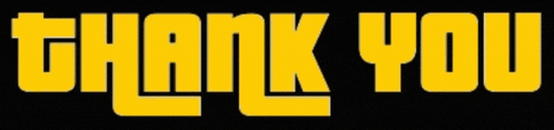 a yellow sign that says thank you on it