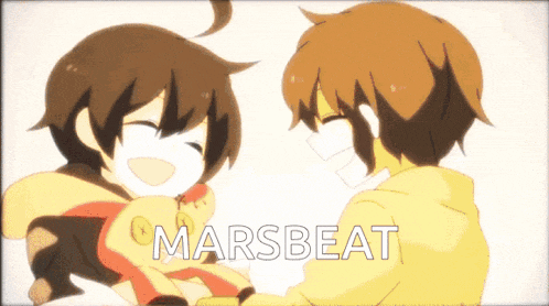 a couple of anime characters with the words marsbeat on the bottom