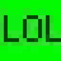 the word lol is on a green screen .
