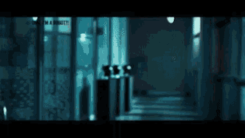 a dark hallway with the words " i 'm a mighty " on the bottom