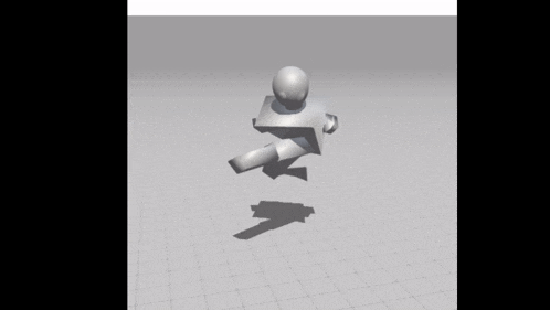 a 3d model of a person with a shadow
