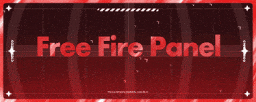 a red sign with the words free fire panel on it