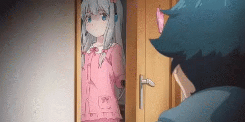 Chica Anime Despreciando A Pervertido GIF - Pervertido Anime Puerta GIFs