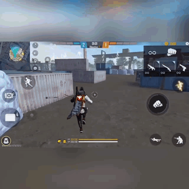 a screenshot of a video game with the number 2 in blue