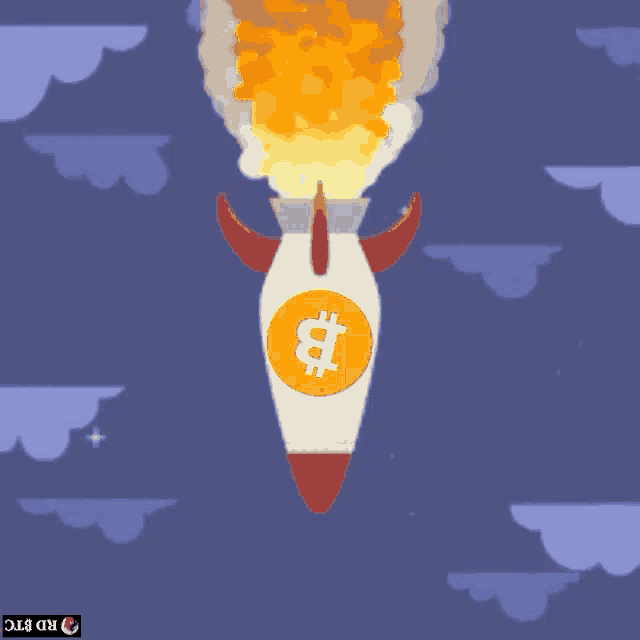 Bitcoin Rocket Ship GIF - Bitcoin Rocket Ship Down GIFs