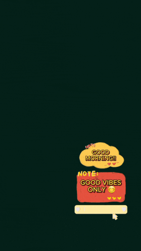 a sticker that says " note good morning " on it