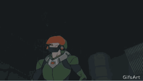 a gif of a person in a room with the words gifs art on the bottom
