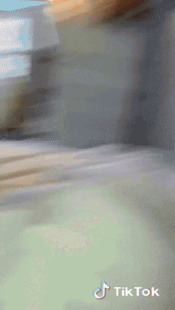 a blurred image of a person with a tik tok watermark