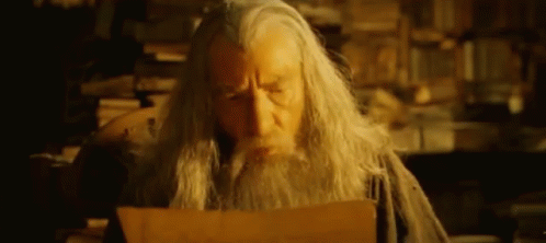 Gandalf Reading GIF - Gandalf Reading GIFs