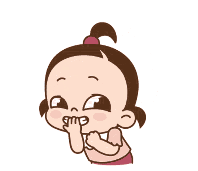 a cartoon of a girl crying with tears running down her face