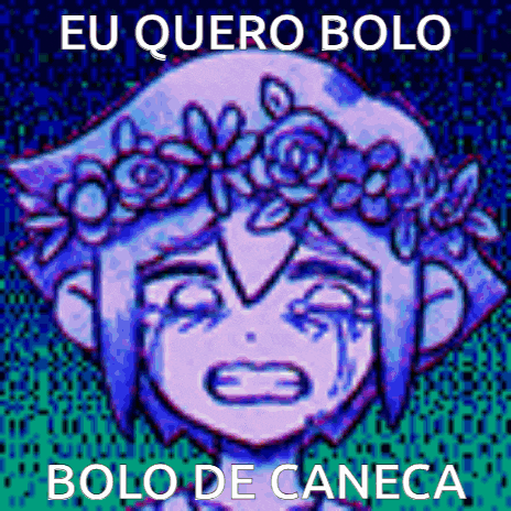 a cartoon of a girl with a flower crown on her head is crying .