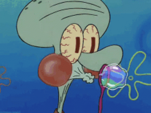 Spongebob Squarepants Bubble Blowing Tech GIF - Spongebob Squarepants Bubble Blowing Tech Squidward GIFs