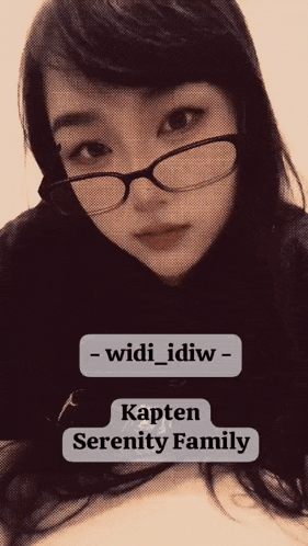 a woman wearing glasses has the name widi_idiw on the bottom