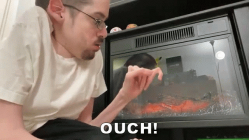 Ouch Ricky Berwick GIF - Ouch Ricky Berwick Is A Fireplace Hot GIFs