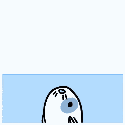 a cartoon of a fish jumping out of the water next to a bubble that says ok