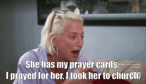 a woman says she has my prayer cards