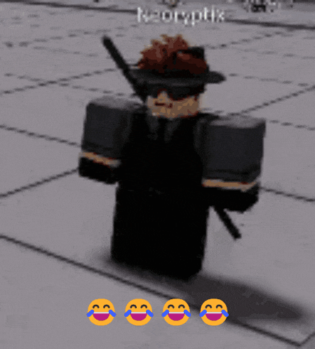 a cartoon character with a hat and sunglasses is standing in front of a sign that says cryptix