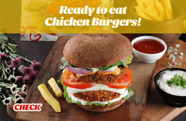 Chicken Burger Eat GIF - Chicken Burger Eat Foods GIFs