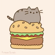 My Food Burger GIF - My Food Burger Pusheen GIFs