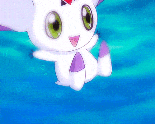a white and purple anime character with green eyes