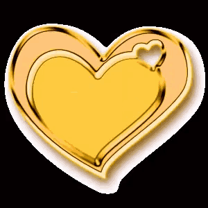 a gold heart with two smaller hearts inside