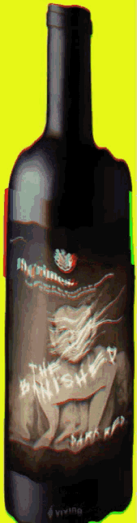 a bottle of wine with a label that says " the witch "
