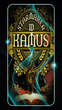 a poster for starmaker id kamus with a treble clef in the middle