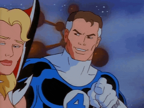 a cartoon of a man in a fantastic four costume