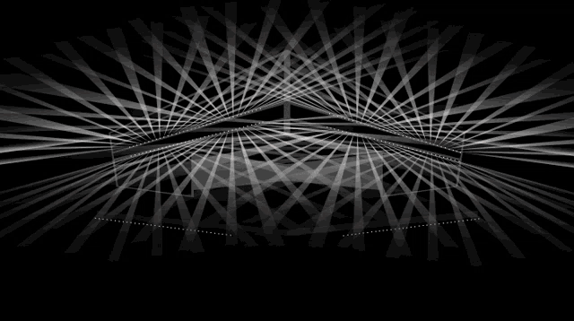 a black and white image of a swirl of lines and dots