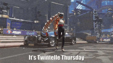 a video game character says it 's twittelle thursday