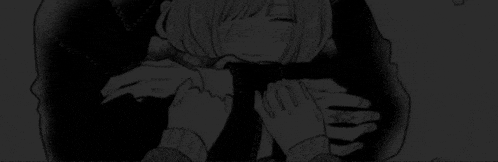 a black and white drawing of a person holding a girl .
