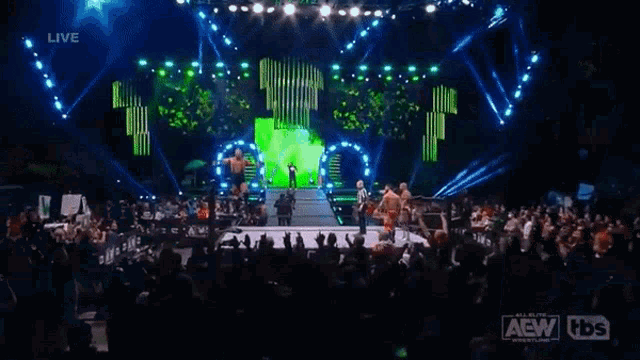 a wrestling match is being broadcast live on aaew nbc