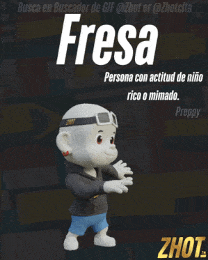 a cartoon character with the name fresa written on it