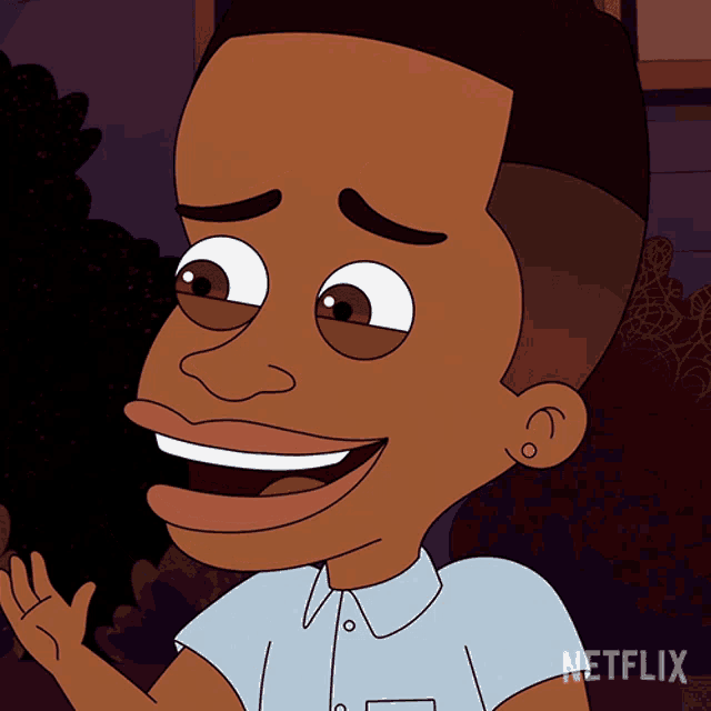 a cartoon of a man with a netflix logo on the bottom right